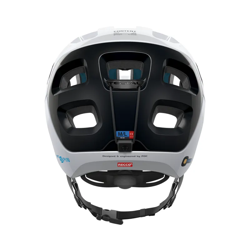 POC Tectal Race SPIN Trail MTB Helmet Hydro White/Uranium Black-3