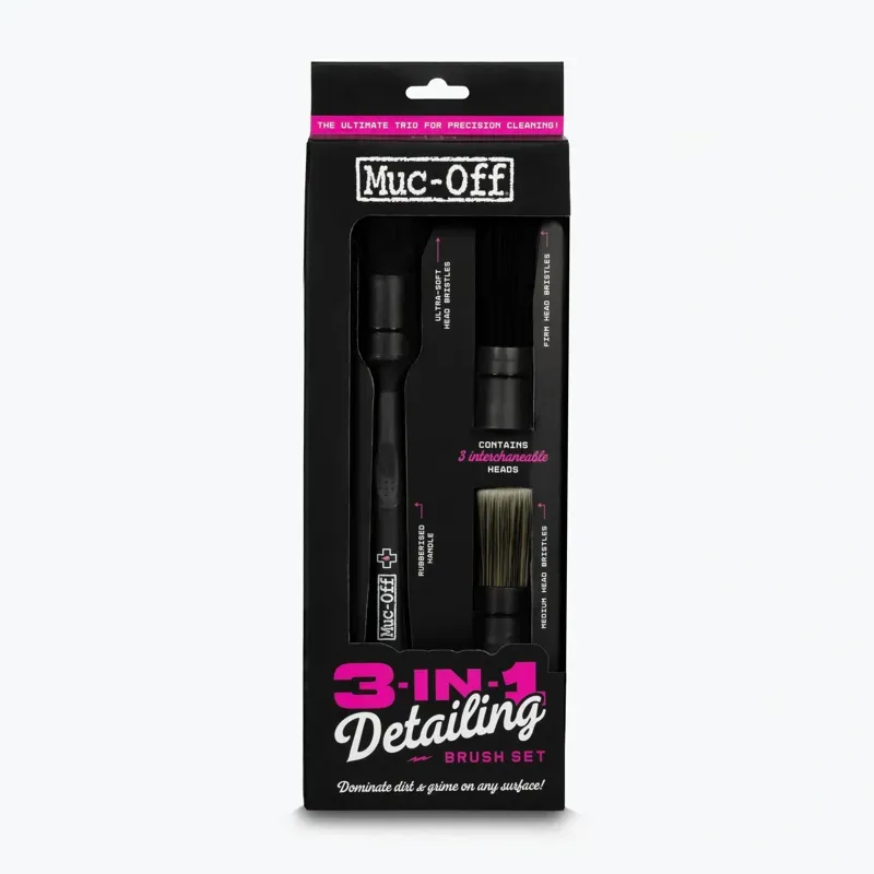 Muc-Off 3-in-1 Detailing Brush Set in Black-3