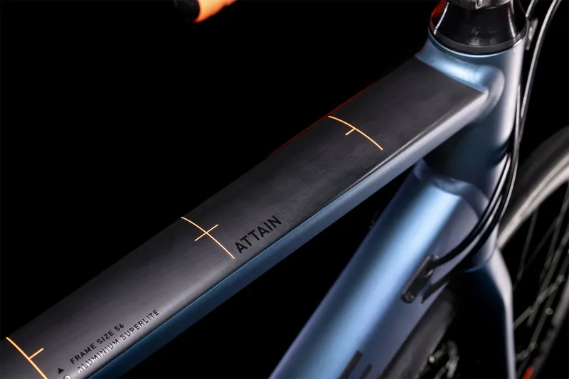 Cube Attain Disc Brake Road Bike In Atlantic Blue - 53cm-4