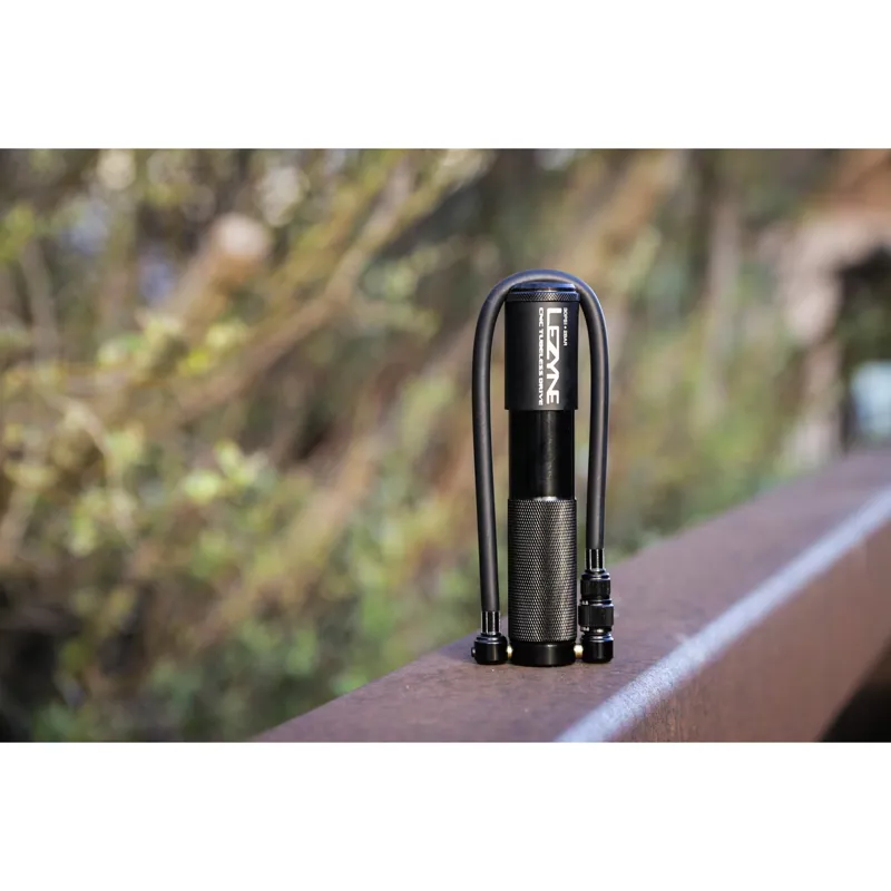 Lezyne CNC Tubeless Drive HV Mini Pump in Black-5