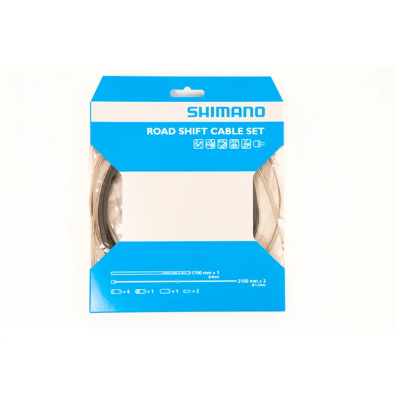 Shimano Stainless Steel Cable Road Gear Set Black