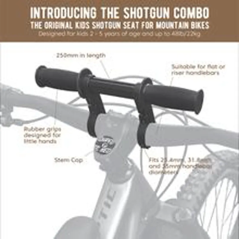 Shotgun Kids MTB Seat and Handlebar Combo Pack-6