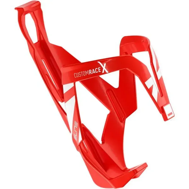 Elite Custom Race X Resin Bottle Cage in White/Red