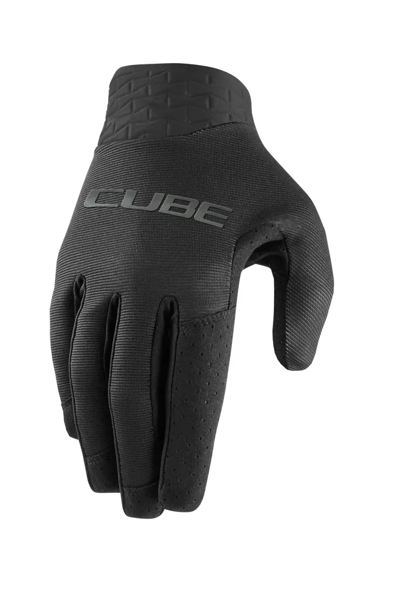 Cube Performance Long Finger Gloves in Black