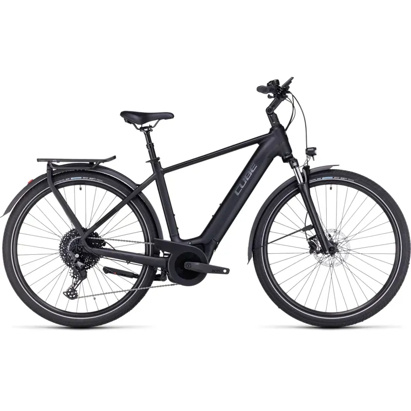 Cube Touring Hybrid Pro 625 Electric Bike in Black/Metal