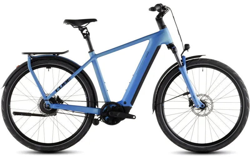 Cube Kathmandu Hybrid Comfort Pro 800 eHybrid Bike in Azure/Black