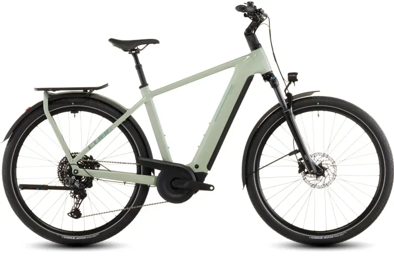 Cube Kathmandu Hybrid One 800 eHybrid Bike in Pea/Green-1