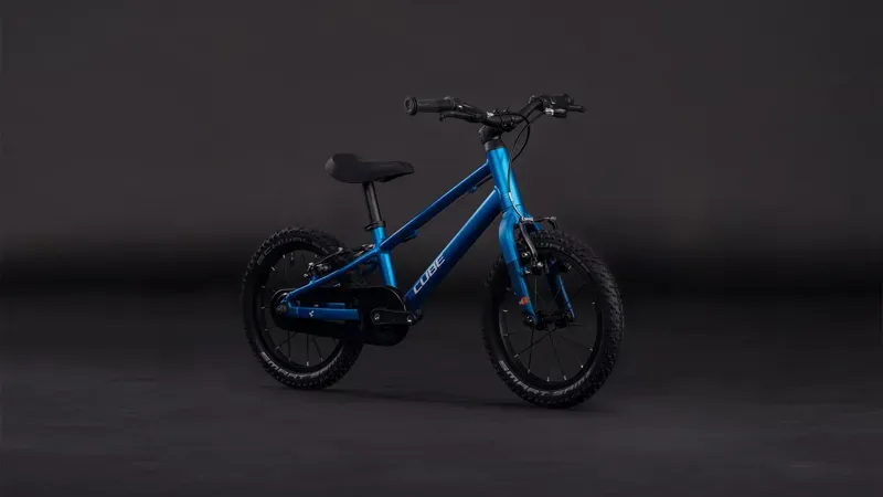 Cube Numove 140 Kids Bike in Topaz Blue/Nebula-1