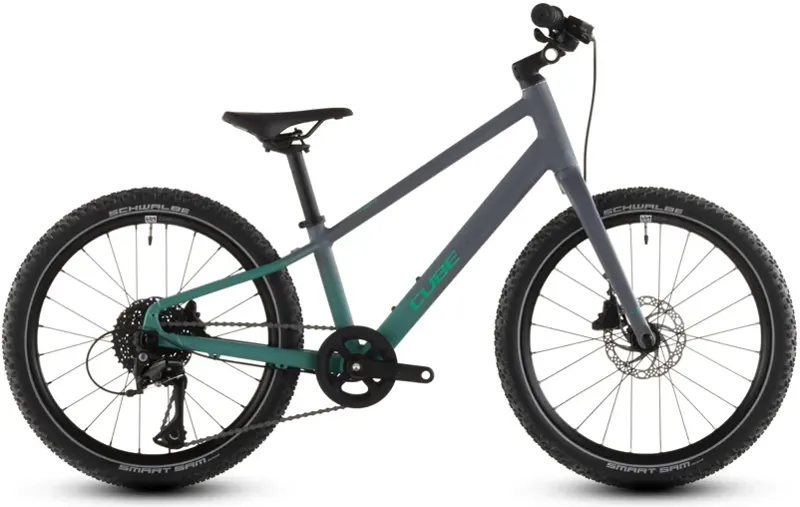 Cube Numove 200 Disc Kids Bike in Lave Grey/Cool Green