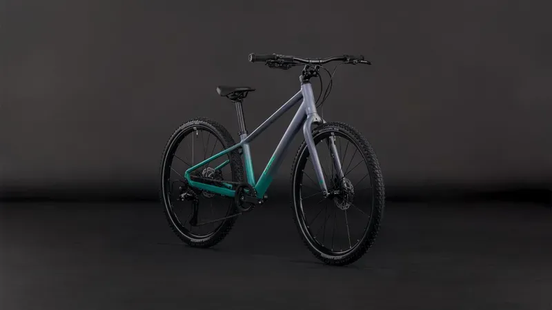 Cube Numove 240 Disc Kids Bike in Lava Grey/Cool Green-1