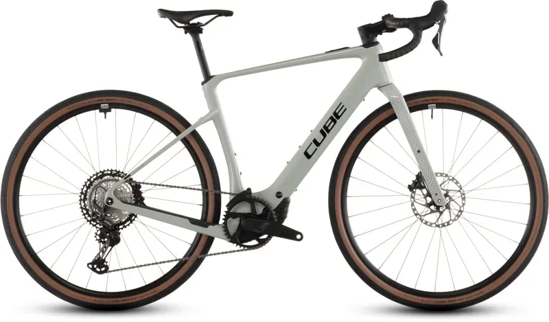 Cube Nuroad Hybrid C:62 Race 400x E-Gravel Bike in Reed Beige/Black