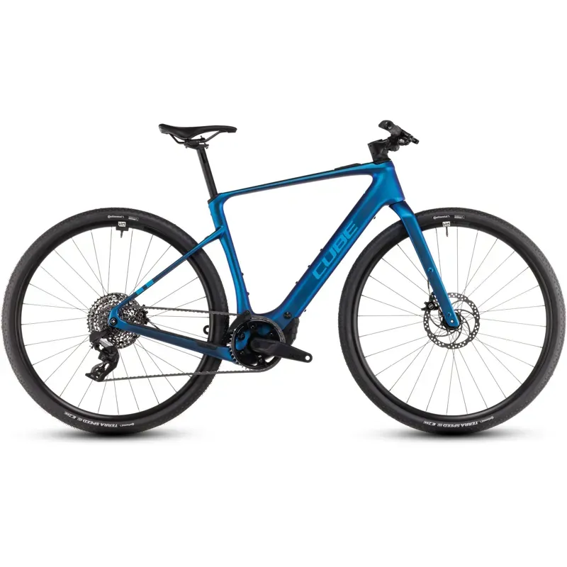 Cube Nulane Hybrid c:62 SLX 400X Electric Bike in Nebula Blue 2025