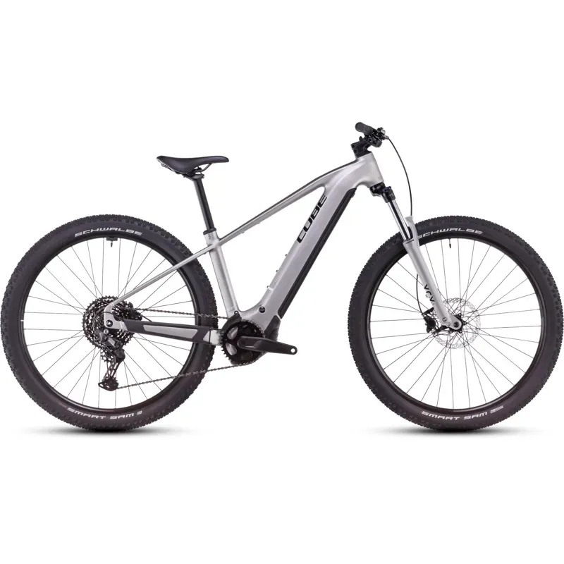 Cube Reaction Hybrid One 600 Electric Bike in Silver Black 2025