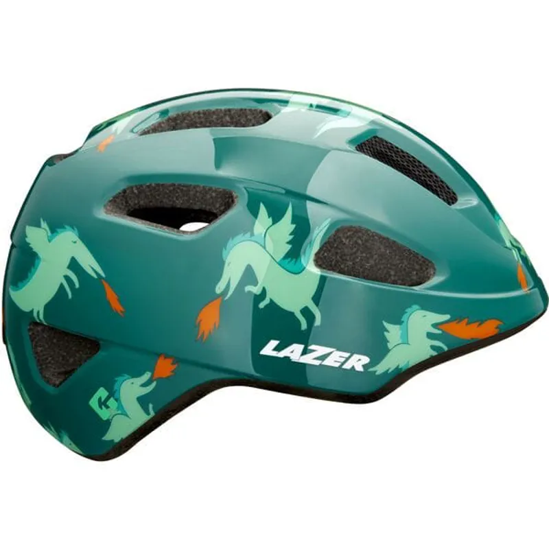 Lazer Kineticore NutZ unisize child helmet in Dragon Green 