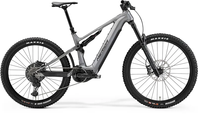 Merida eOne-Sixty 875 Full Suspension EMTB in Grey Black