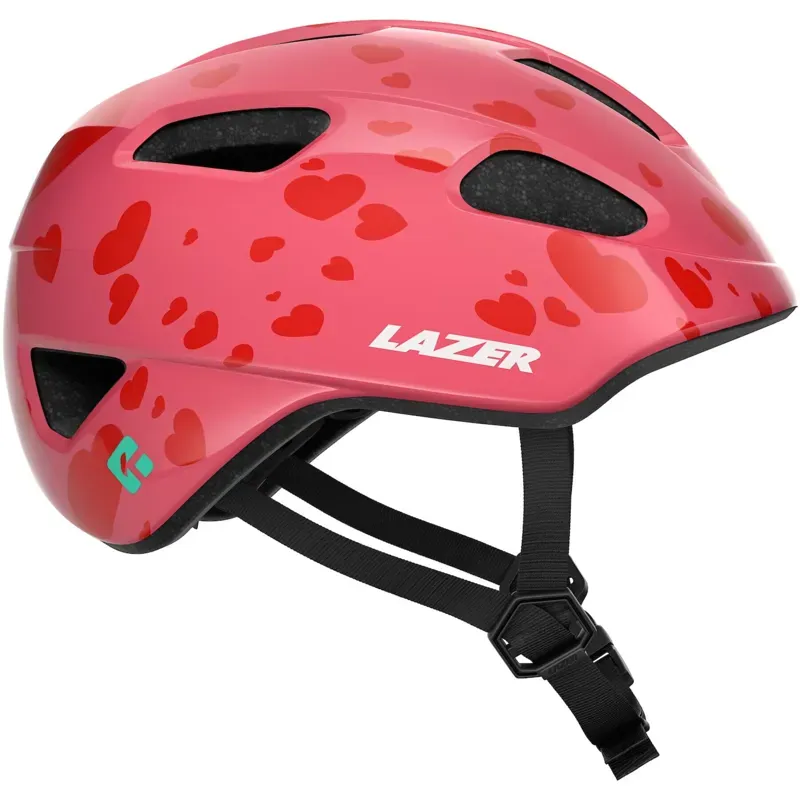 Lazer NutZ 2.0 KinetiCore Youth Helmet in Little Hearts-1