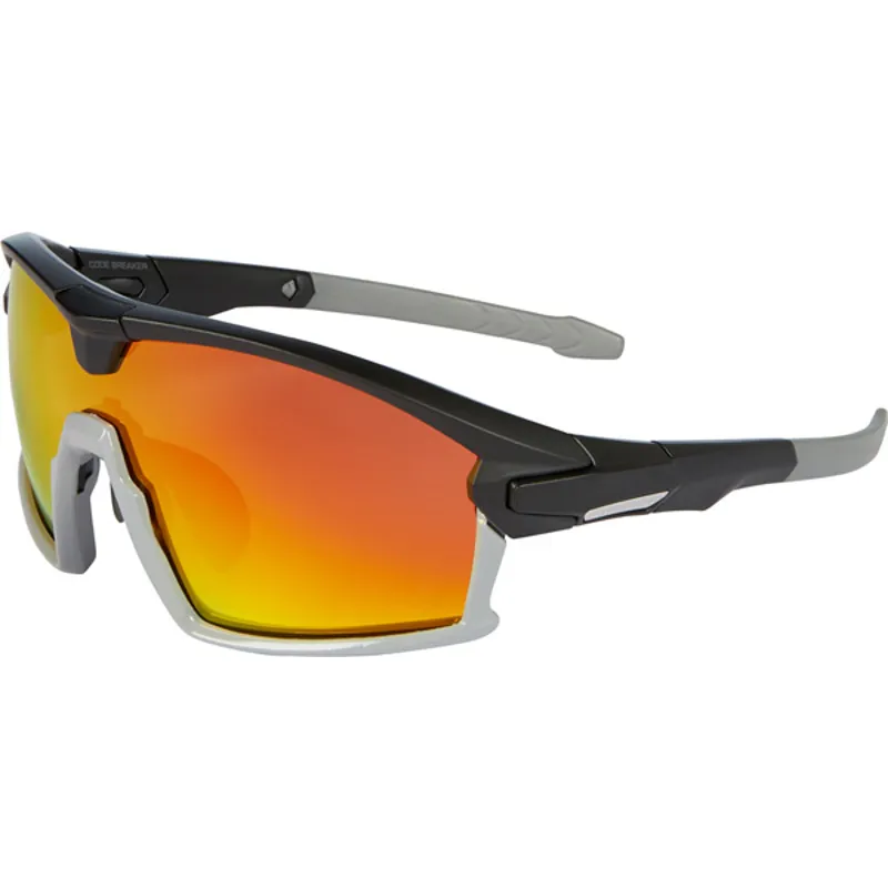 Madison Code Breaker Glasses in Black / Grey - with Fire Mirror Lens