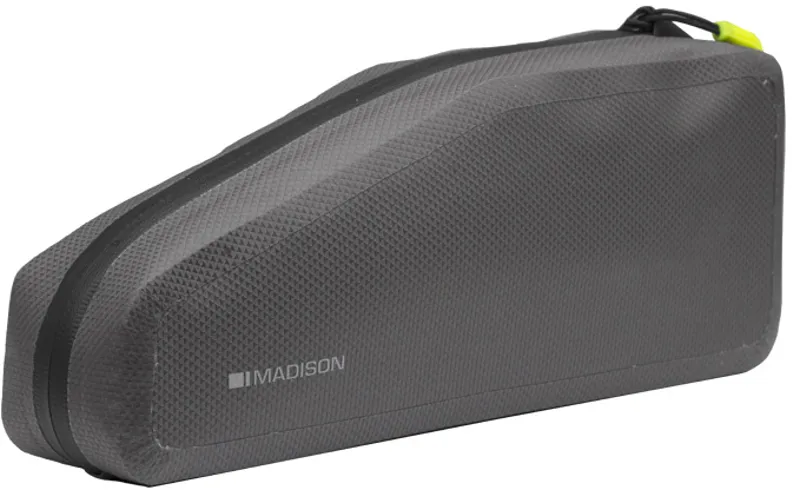 Madison Caribou top tube bag with welded seams and waterproof zip