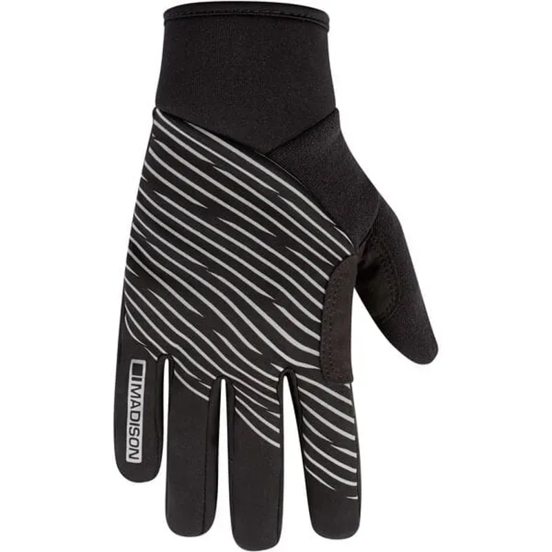 Madison Youth Stellar Reflective Windproof Thermal Gloves in Black