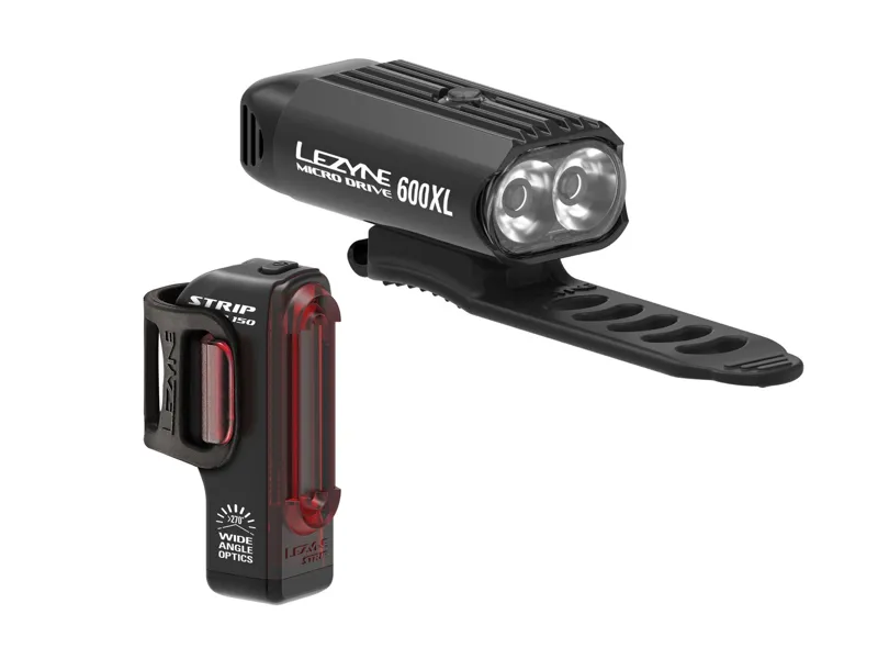 Lezyne Micro Drive 600XL Front / Strip Drive Rear LED Lightset