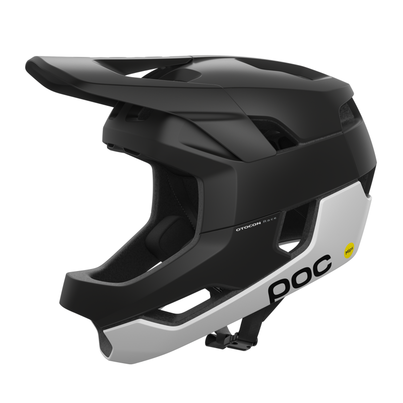 POC Otocon Race MIPS Full Face Helmet in Black Hydrogen/White-1