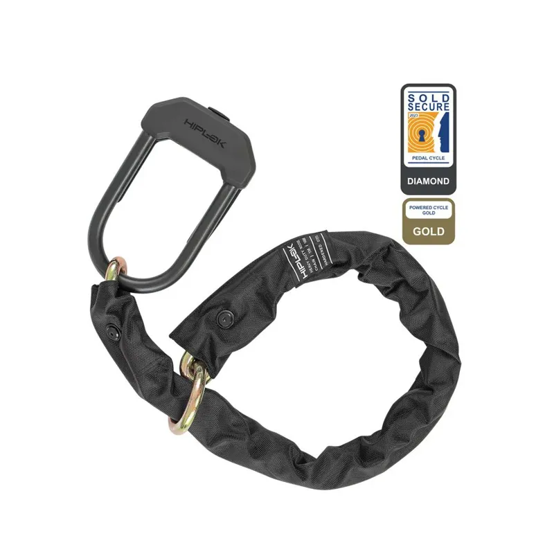 Hiplok DXXL D-Lock and Chain Combo: BLACK 