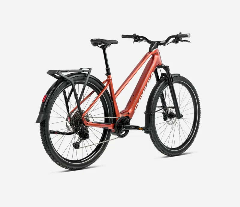 Orbea Kemen Mid Adv 20 Electric Bike in Red and Ivory White 2025-1