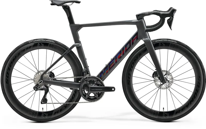 Merida Reacto 9000 Carbon Road bike in Dark Grey and Purple 2025-1