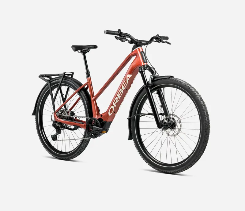 Orbea Kemen Mid Adv 20 Electric Bike in Red and Ivory White 2025-2