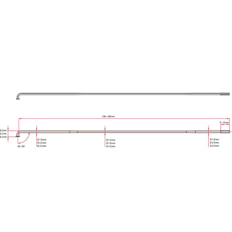 DT Swiss Competition Spokes - J Bend - Silver - Pack of 10-1