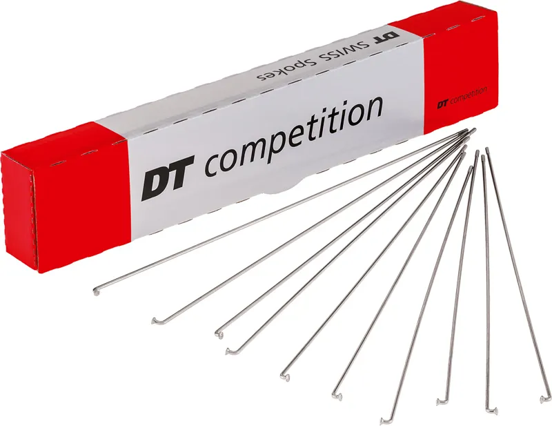 DT Swiss Competition Spokes - J Bend - Silver - Pack of 10