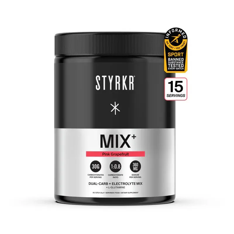  STYRKR Mix+ Pink Grapefruit: Duel Carbs + Electrolyte Mix 555g