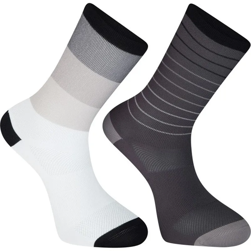 Madison Sportive Long Sock Twin Pack - Stripes Phantom / white