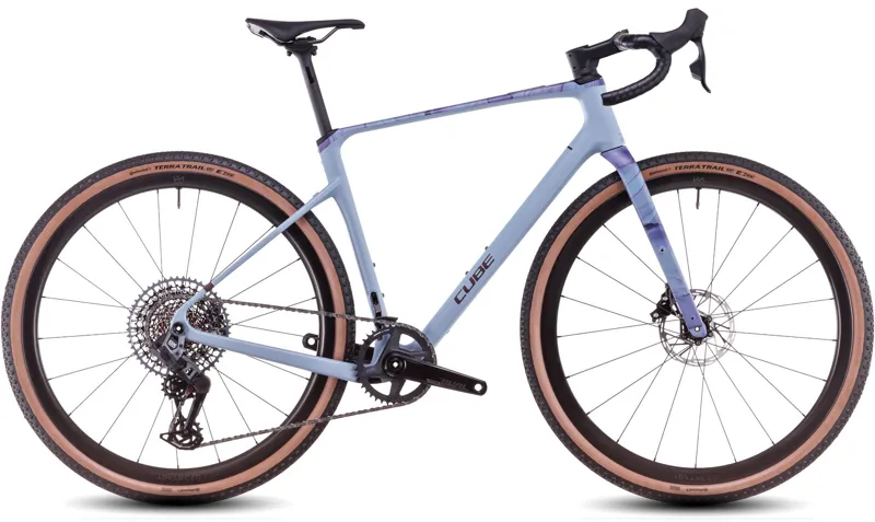 Cube Nuroad c:62 Ex Carbon Gravel Bike in Pigeon Blue Art 2025