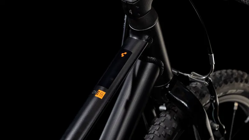 Cube Numove 180 2025 18 Inch Wheel Kids Bike in Black and Orange-1