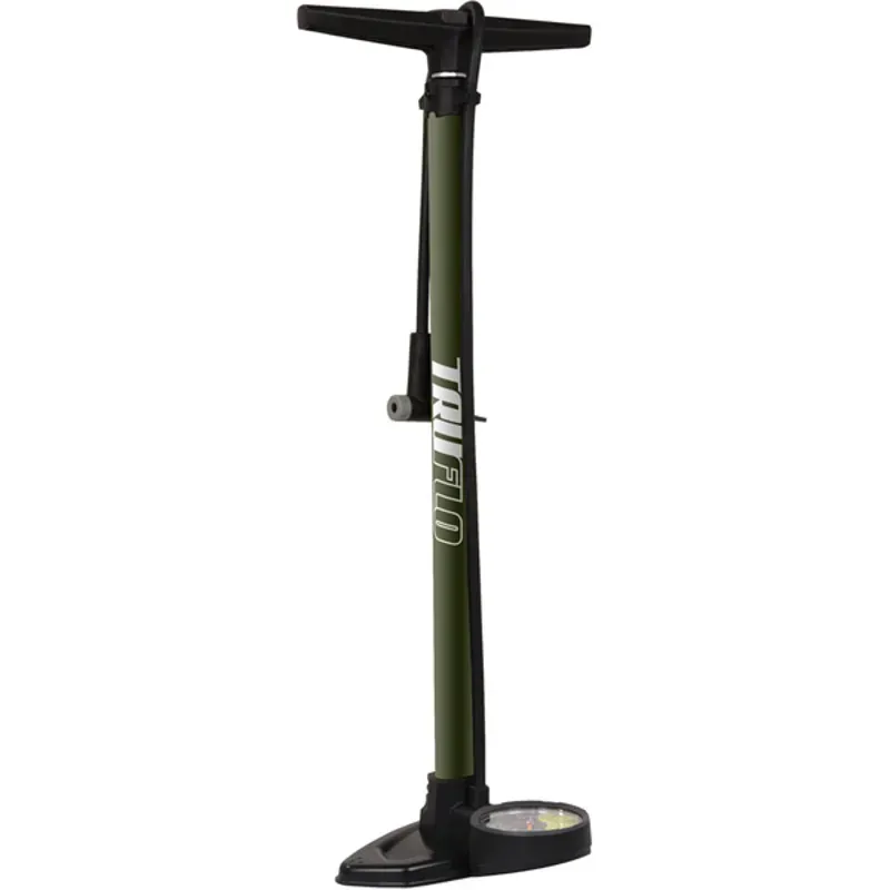 Truflo Supertrax Floor Pump in Olive Green