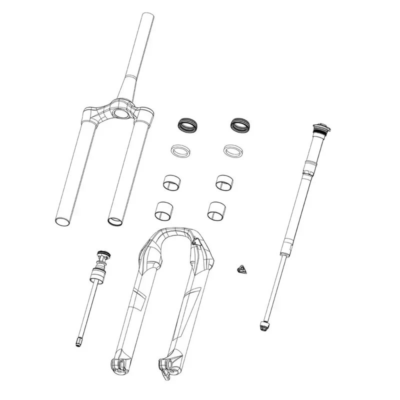 SRAM RockShox B-less Tokens 35mm Steel Solo Air 35 Silver A1 3-pack