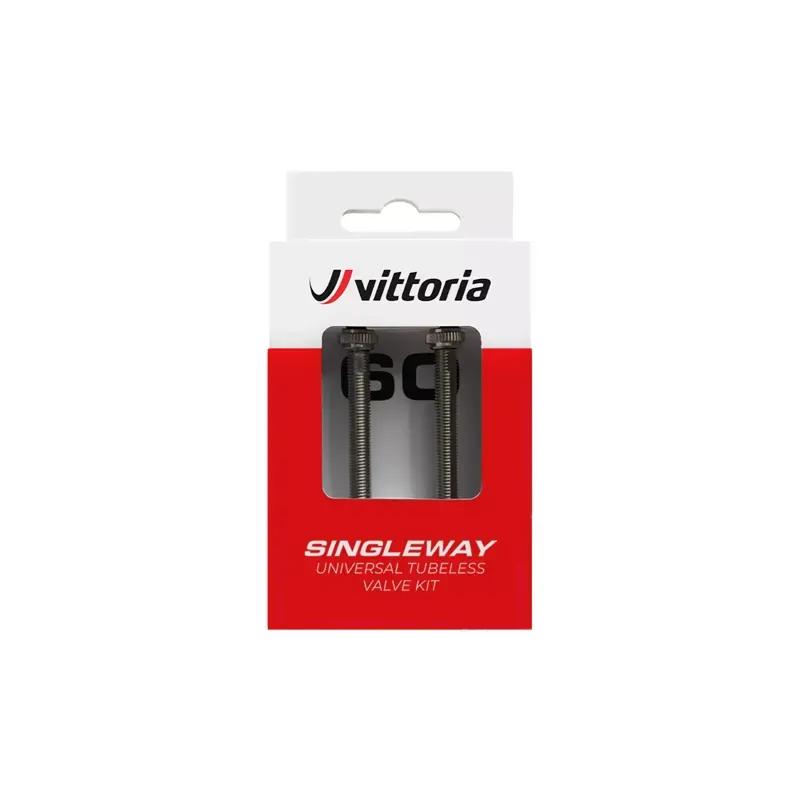 Vittoria Tubeless Brass Valve Set in Silver