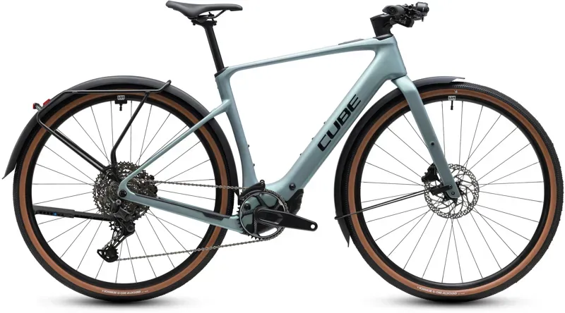 Cube Nulane Hybrid C:62 Race 400x FE eHybrid Bike in Sea Grey/Black