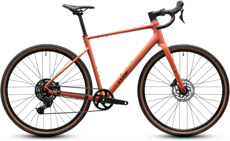 Cube Nuroad ONE Gravel Bike in Spicy Papaya/Black