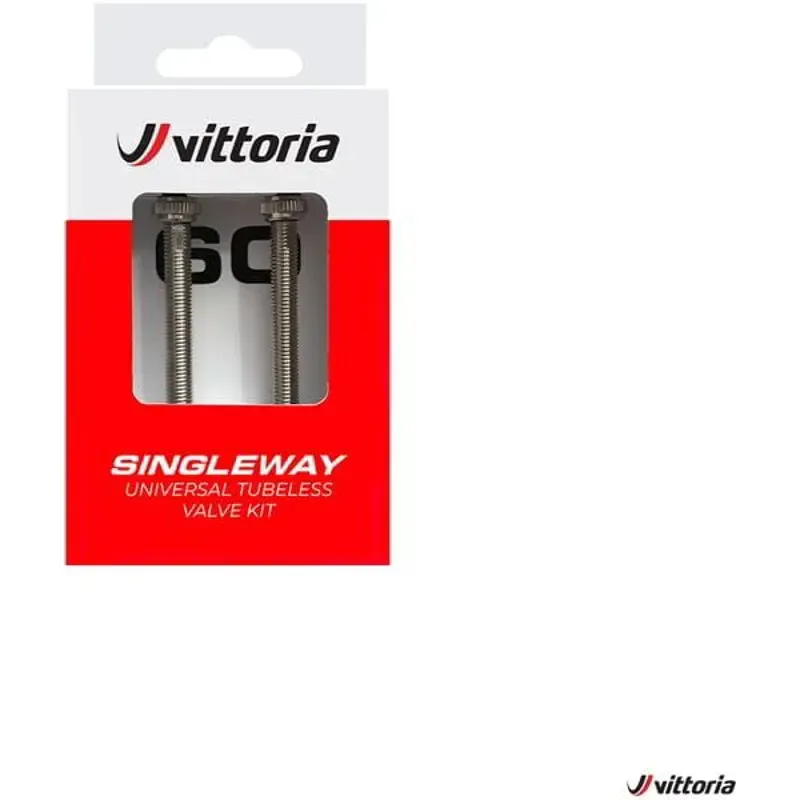 Vittoria Tubeless Brass Valve Set in Silver-1